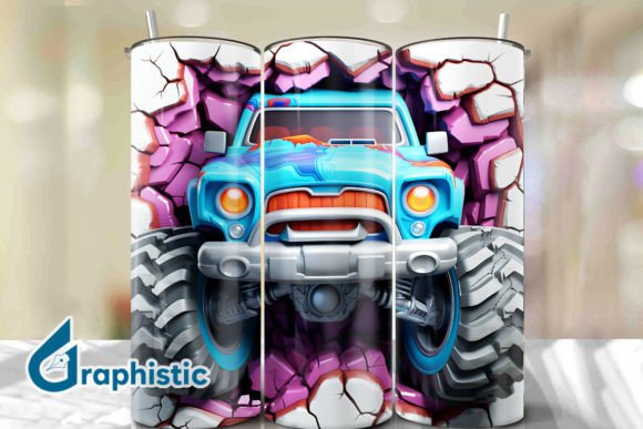 Download Monster Truck 3D Smashed Wall Art 18 - Premium Resources