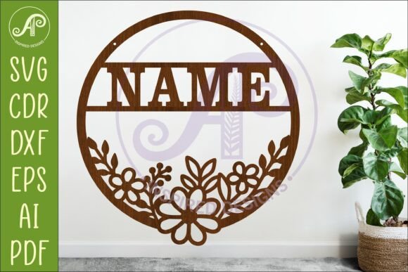 Download Round Floral Blank Sign SVG, Laser Cut - Blank sign svg Collection