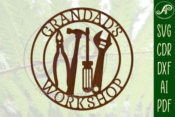 Download Grandads Workshop Tools Sign SVG Cut - Premium Resources