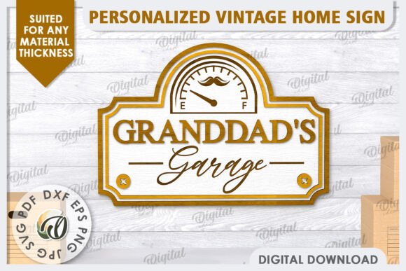 Download Sign Laser Cut. Granddad's Garage Sign - Premium Resources