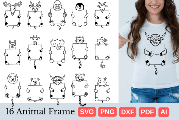 Download Cute Animals Holding Blank Sign SVG Bund - Blank sign svg Collection