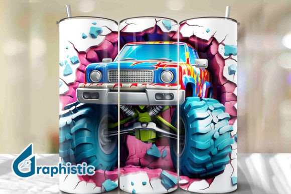 Download Monster Truck 3D Smashed Wall Art 20 - Premium Resources