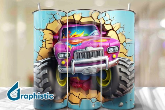 Download Monster Truck 3D Smashed Wall Art 19 - Premium Resources
