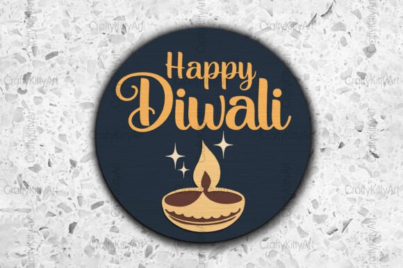 Download Happy Diwali SVG Sign, 3D Door Hanger - Svg sign Collection
